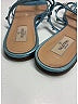Valentino Teal Blue Leather Rockstud Slide Sandals Size EU 39 - photo 7