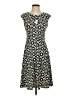 Wisp Print Black Casual Dress Size 0 - photo 1
