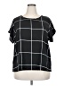 Shein Curve 100% Polyester Black Short Sleeve Blouse Size 18 Plus (3) - photo 1