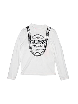 guess white long sleeve top