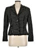Anne Carson Houndstooth Black Silk Blazer Size M - photo 1