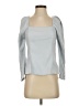 Something Navy Silver Long Sleeve Top Size S - photo 1