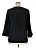 Lands' End 100% Polyester Black 3/4 Sleeve Blouse Size 14 - photo 2