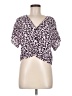 Leith 100% Rayon Animal Print Pink Short Sleeve Blouse Size M - photo 1