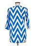 Everly 100% Polyester Blue 3/4 Sleeve Blouse Size M - photo 2