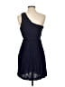 Theory 100% Silk Solid Blue Cocktail Dress Size 4 - photo 2