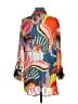 Anna Kay 100% Polyester Print Orange 3/4 Sleeve Blouse Size 2 - photo 2