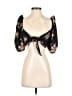 Sugar Thrillz 100% Polyester Black 3/4 Sleeve Blouse Size XS (estimated) - photo 1