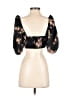Sugar Thrillz 100% Polyester Black 3/4 Sleeve Blouse Size XS (estimated) - photo 2