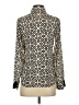 Banana Republic 100% Polyester Print Ivory Long Sleeve Blouse Size XXS - photo 2
