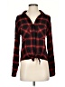 Cloth & Stone 100% Rayon Plaid Red Long Sleeve Blouse Size XS - photo 1
