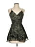 Dynamite 100% Polyester Animal Print Green Cocktail Dress Size XS - photo 1