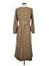 J.Crew 100% Polyester Animal Print Brown Casual Dress Size 4 - photo 2