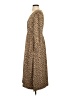 J.Crew 100% Polyester Animal Print Brown Casual Dress Size 4 - photo 5