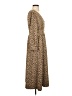 J.Crew 100% Polyester Animal Print Brown Casual Dress Size 4 - photo 4