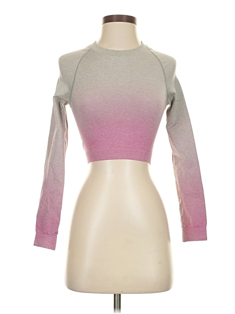 Pre-owned Gymshark 3/4 Sleeve T-shirt In Pink