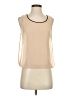 Ann Taylor 100% Polyester Tan Sleeveless Blouse Size XXS - photo 1