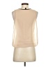 Ann Taylor 100% Polyester Tan Sleeveless Blouse Size XXS - photo 2
