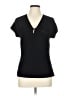 Ann Taylor 100% Rayon Black Short Sleeve Top Size L - photo 1