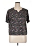 Assorted Brands Tweed Black Short Sleeve Henley Size XL - photo 1