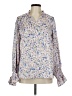Cunlin Floral Blue Long Sleeve Blouse Size M - photo 1