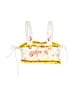 Mochi Yellow White Swimsuit Top Size M - photo 2