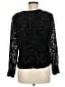 Talbots Floral Damask Black Long Sleeve Blouse Size 6 - photo 2