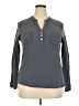 Mote 100% Cotton Gray Long Sleeve Blouse Size XXL - photo 1