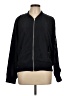 Olivia Grey 100% Polyester Solid Black Track Jacket Size L - photo 1