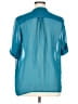 Olsenboye Teal Short Sleeve Blouse Size XL - photo 2