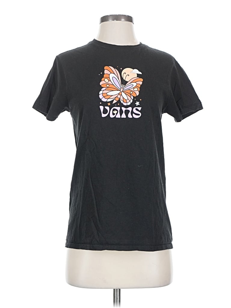 Pre-owned Vans Short Sleeve T-shirt In Black