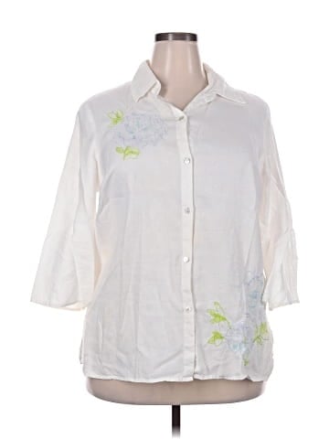 Sarah Spencer 3/4 Sleeve Button-Down Shirt (view 1)
