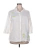 Sarah Spencer White 3/4 Sleeve Button-Down Shirt Size 18W - photo 1