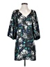 BCBGeneration 100% Polyester Print Teal Casual Dress Size 4 - photo 1