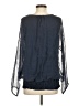 H Trend 100% Silk Blue Long Sleeve Silk Top Size S - photo 2