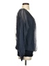 H Trend 100% Silk Blue Long Sleeve Silk Top Size S - photo 4