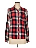 Buttons Plaid Red Long Sleeve Button-Down Shirt Size M - photo 1