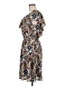 Octavia 100% Polyester Paisley Brown Casual Dress Size M - photo 5