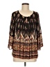 Assorted Brands 100% Rayon Brown 3/4 Sleeve Blouse Size EU 38 / US 8 - photo 1