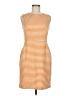 Esley 100% Polyester Stripes Orange Casual Dress Size M - photo 1