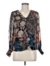 Elizabeth and James 100% Polyester Blue Long Sleeve Blouse Size M (petite) - photo 1