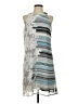 Just... Taylor 100% Polyester Graphic Gray Casual Dress Size XS (estimated) - photo 1