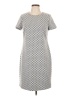 Calvin Klein Houndstooth Gray White Casual Dress Size 10 - photo 1