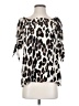 Nanette Lepore 100% Silk Animal Print Ivory Blouse Size 2 - photo 1