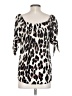 Nanette Lepore 100% Silk Animal Print Ivory Blouse Size 2 - photo 2