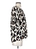 Nanette Lepore 100% Silk Animal Print Ivory Blouse Size 2 - photo 4