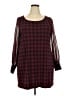 Alfani Burgundy Long Sleeve Blouse Size 2X - photo 1
