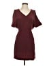 BCBGeneration Solid Burgundy Casual Dress Size 2 - photo 1