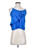 Fanco Blue Sleeveless Top Size S - photo 1