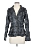 Tribal Plaid Gray Black Blazer Size 4 - photo 1